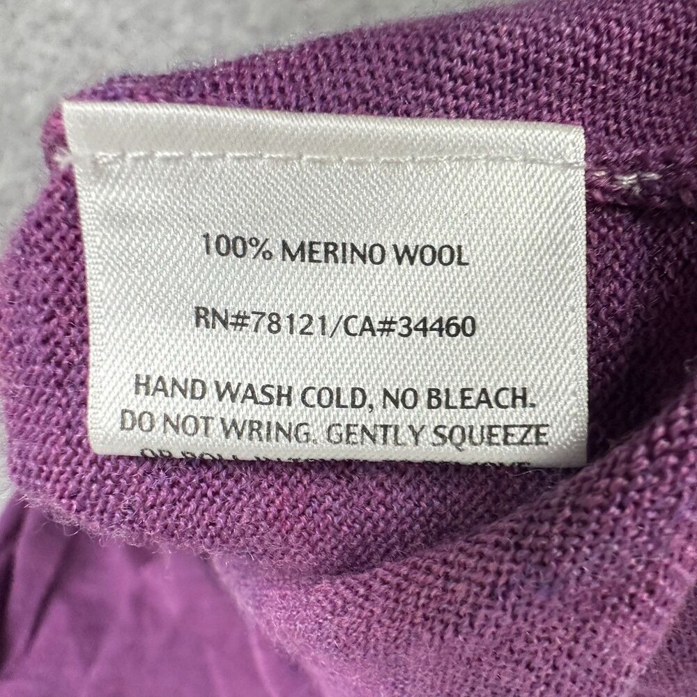 Eileen Fisher Knit Tank Top Women M Purple Merino Wool Italian Yarn Quiet Luxury - Picture 10 of 11